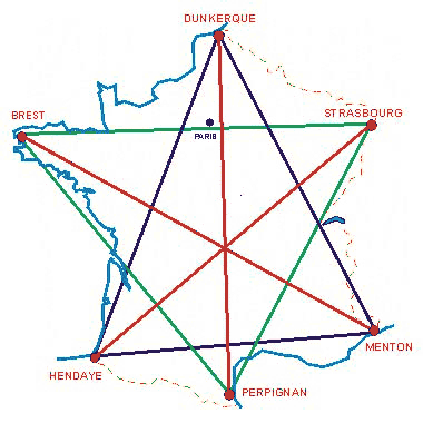 carte des Diagonales de France