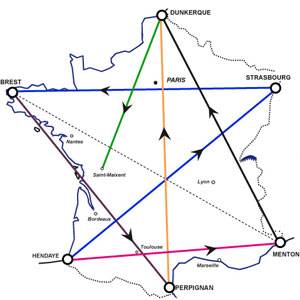 carte des Diagonales -1994-1997